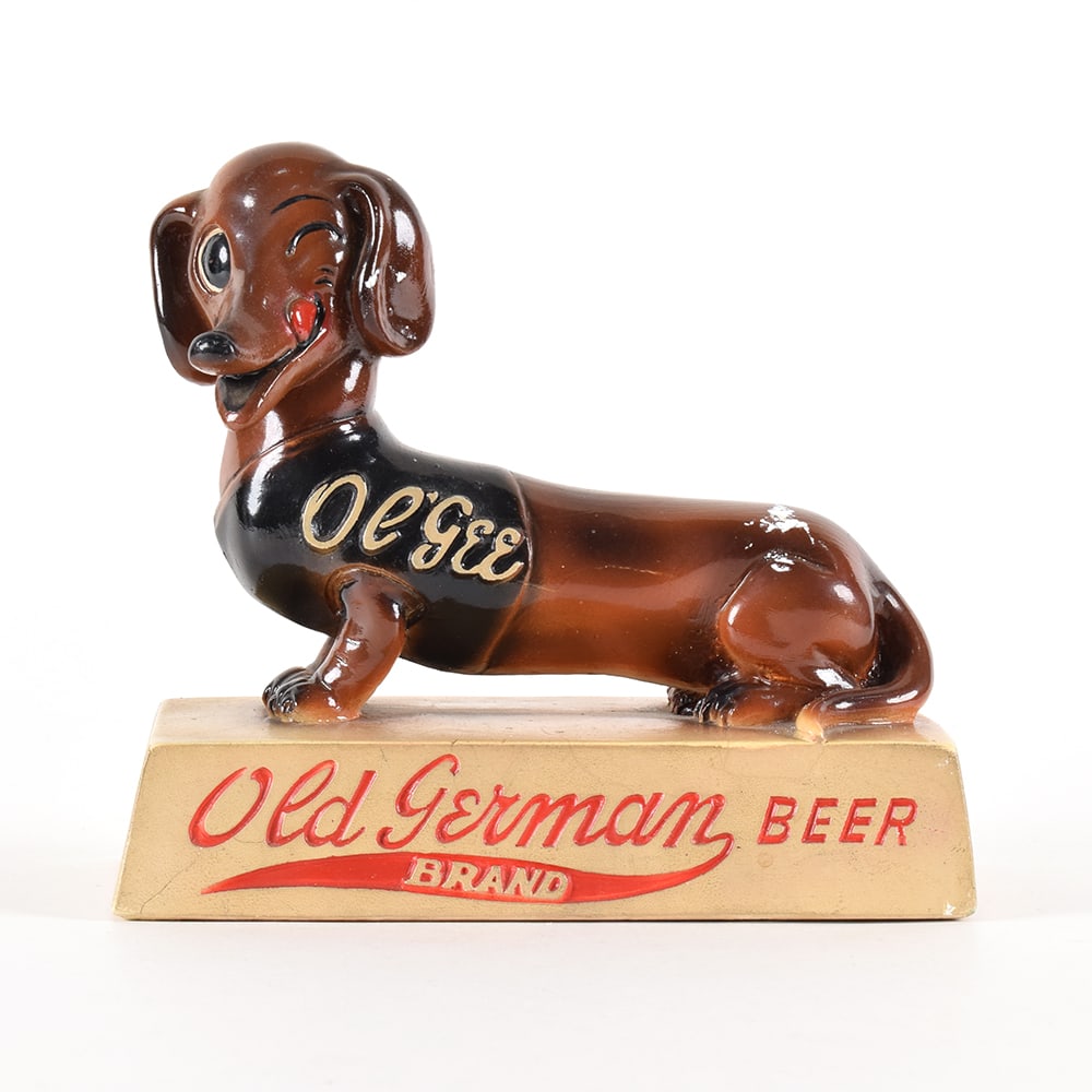 Old German Beer 1950s Chalk Back Bar Statue Ol GEE DACHSHUND (1 of 6)