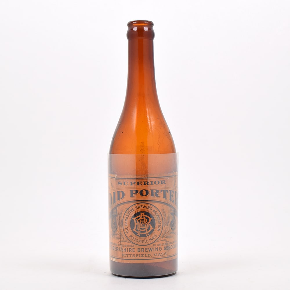 Berkshire Superior Old Porter Pre-Prohibition Bottle FDA STATEMENT BOTTOM FRONT RARE: Brewer/Business Name: Berkshire Brewing Assoc., Pittsfield, Massachusetts Manufacturer/Plant: Unknown Date of manufacture: