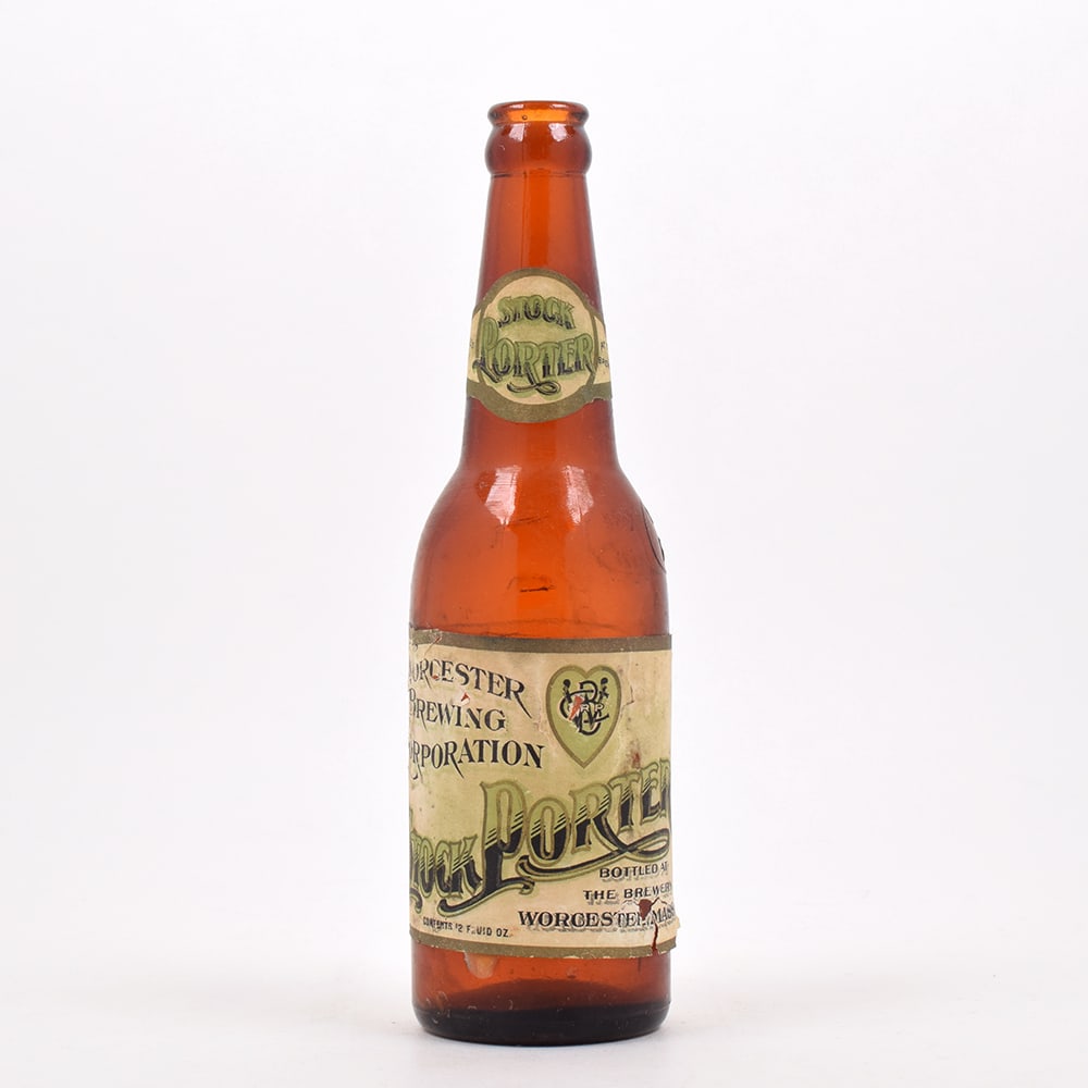 Worcester Brewing STOCK PORTER Pre-Prohibition Bottle RARE: Brewer/Business Name: Worcester Brewing Corp., Worcester, Massachusetts Manufacturer/Plant: Unknown Date of manufacture: