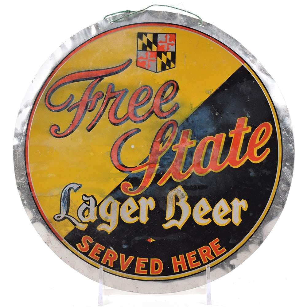 Free State Beer 1930s LEYSE Aluminum Sign (1 of 2)