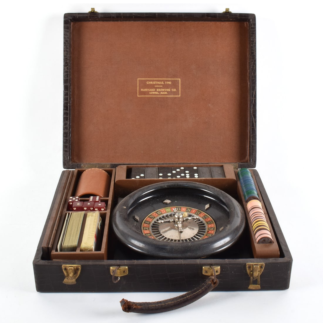 Harvard Brewing Christmas 1940 Gambling Roulette Wheel Kit RARE OUTSTANDING: Business Name: Harvard Brewing Co., Lowell, Massachusetts Manufacturer/Plant: See comments/description</