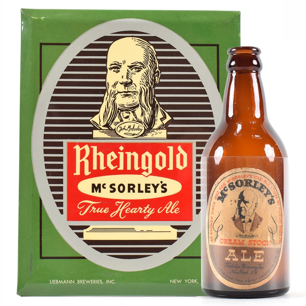 McSorleys Ale 1930s Lot of 2 Items TOC and Stienie: Brewer/Business Name: Liebmann Breweries and Fidelio Brewery Inc., New York, New York Manufacturer/Plant: Unknown Date of manufactu