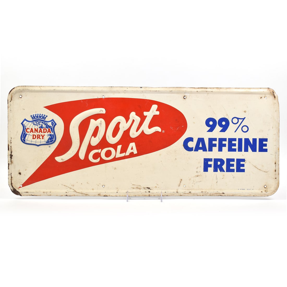 Canada Dry Sport Cola Soda 1960s Embossed Tin Sign: Brewer/Business Name: Canada Dry Corp., New York, New York Manufacturer/Plant: Unknown Date of manufacture: circa 1960s Contents/Type: N/A Dimensions: 30 w x 12 h. Comments/description: