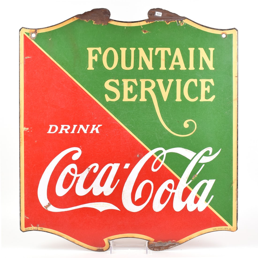 Coca-Cola 1930s 2-Sided Porcelain Enamel Sign (1 of 2)