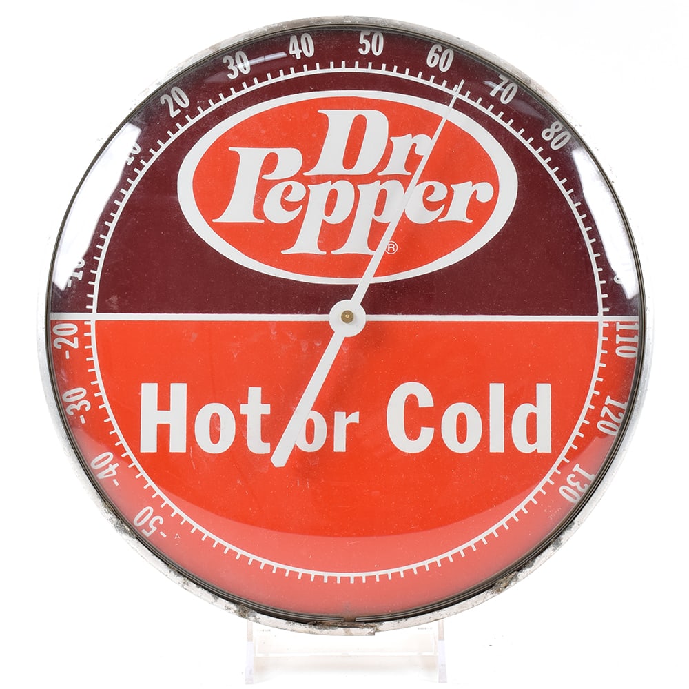 Dr Pepper Soda 1970s Thermometer HOT OR COLD (1 of 2)
