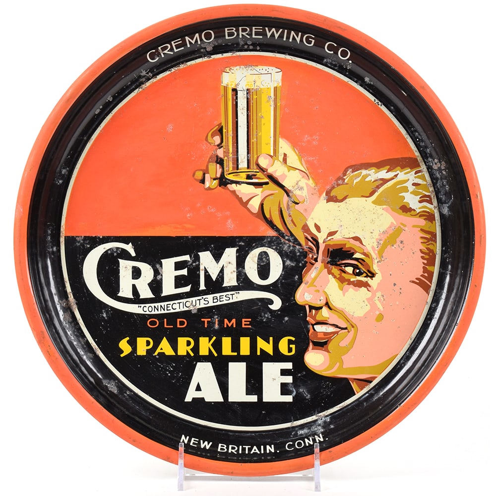 Cremo Sparkling Ale 1930s Tray MAN (1 of 2)