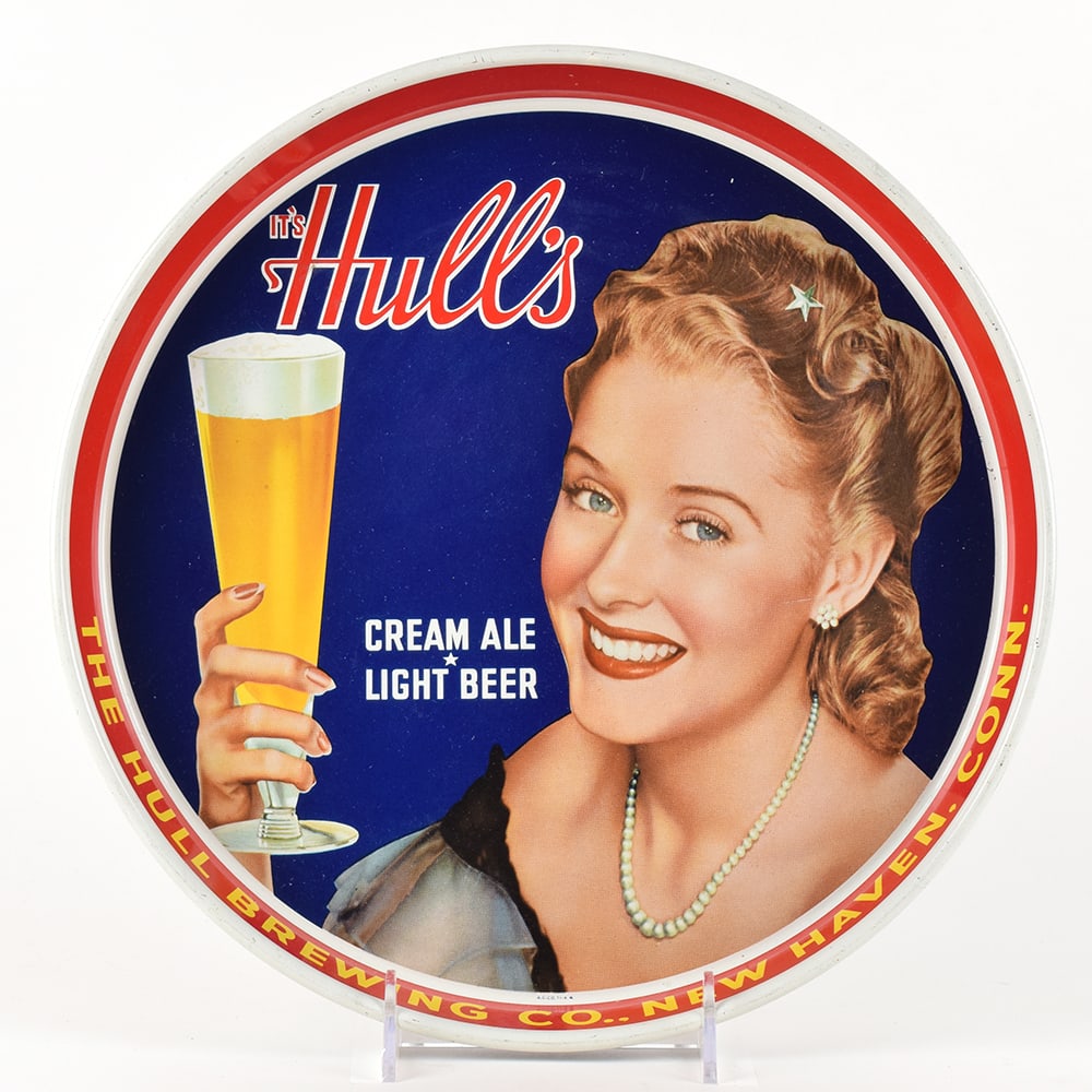 Hulls Ale-LIGHT BEER 1940s Tray PRETTY LADY (1 of 2)