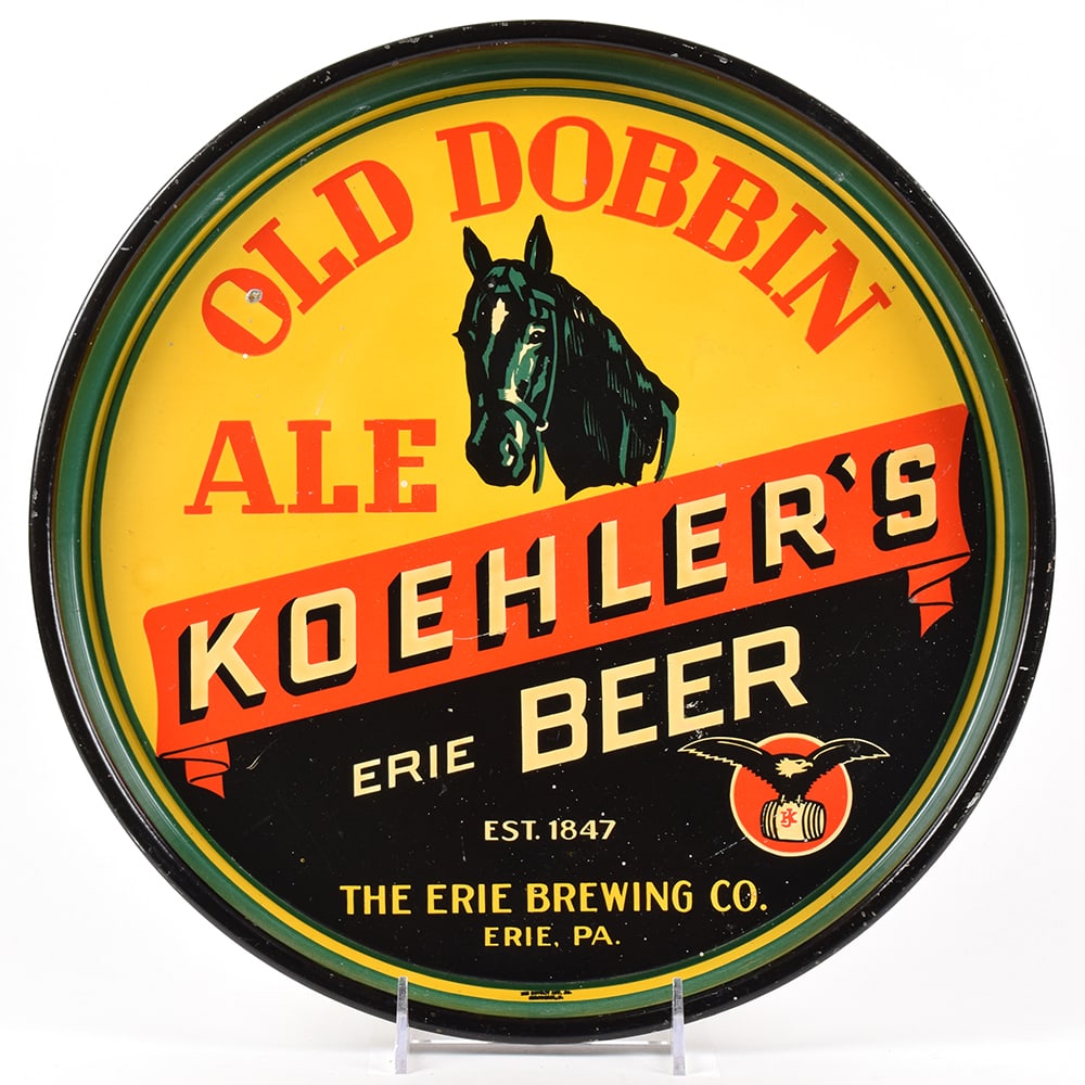 Koehlers Beer Old Dobbin Ale 1930s Serving Tray HORSE (1 of 2)