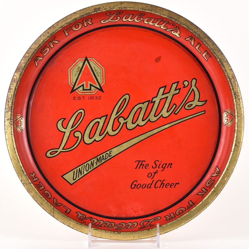 Labatts Ale-Lager 1930s Canadian Serving Tray (1 of 2)