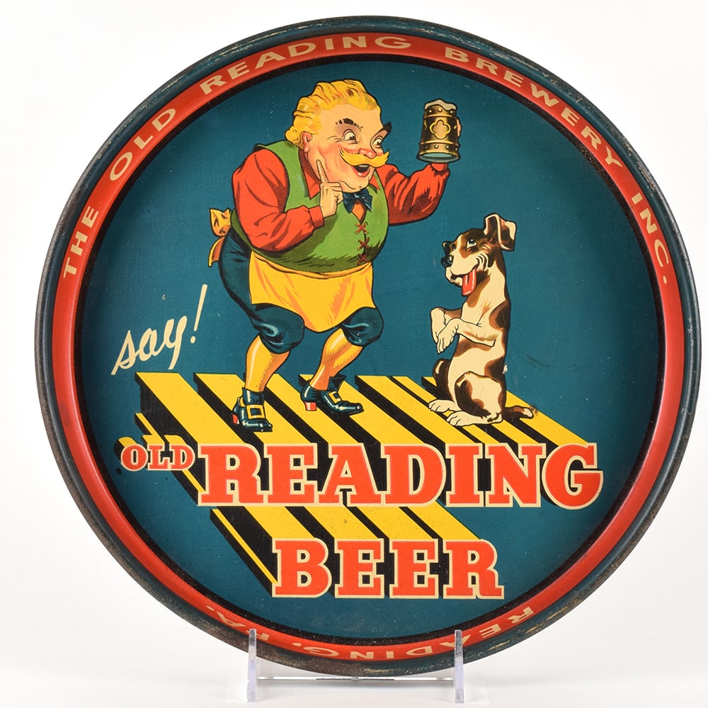 Old Reading Beer 1930s Tray GUS AND DOG (1 of 2)