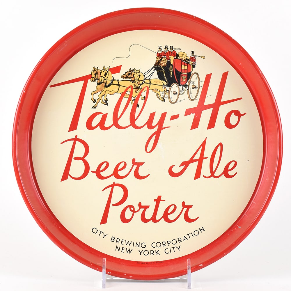 Tally-Ho Beer-Ale-Porter 1940s 12-Inch Tray (1 of 2)