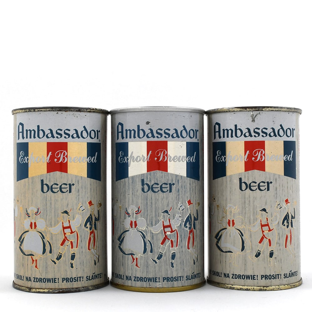 Ambassador Export Brewed Beer Flat Tops and Pull Tab Lot of 3 (1 of 6)