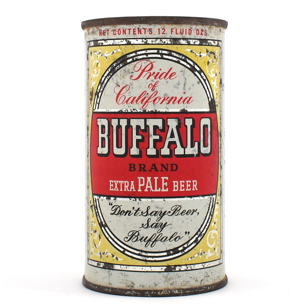 Buffalo Brand Extra Pale Beer Flat Top SOUTHERN 45-5: Brewer/Business Name: Southern Brewing Co., Los Angeles, California Manufacturer/Plant: American Can Co. Date of manufacture: