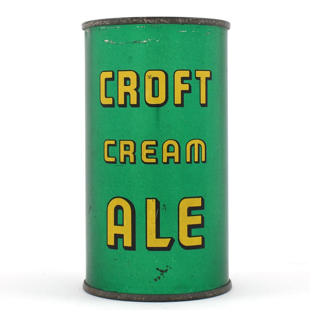 Croft Cream Ale Flat Top NON-OI 52-18: Brewer/Business Name: Croft Brewing Co., Boston, Massachusetts Manufacturer/Plant: American Can Co. Date of manufacture: