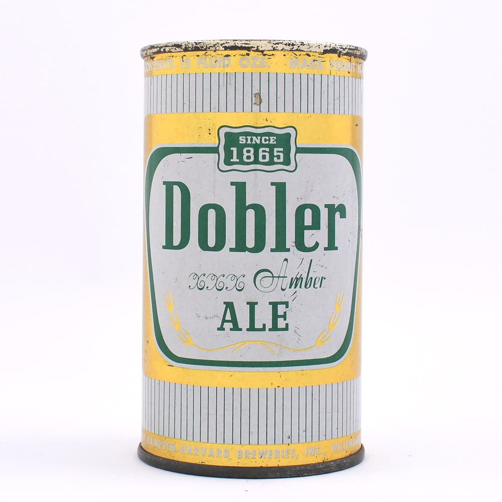 Dobler Amber Ale Flat Top ENAMEL SCARCE: Reference: USBC L54-4 Business Name: Hampden-Harvard Breweries, Willimansett, Massachusetts