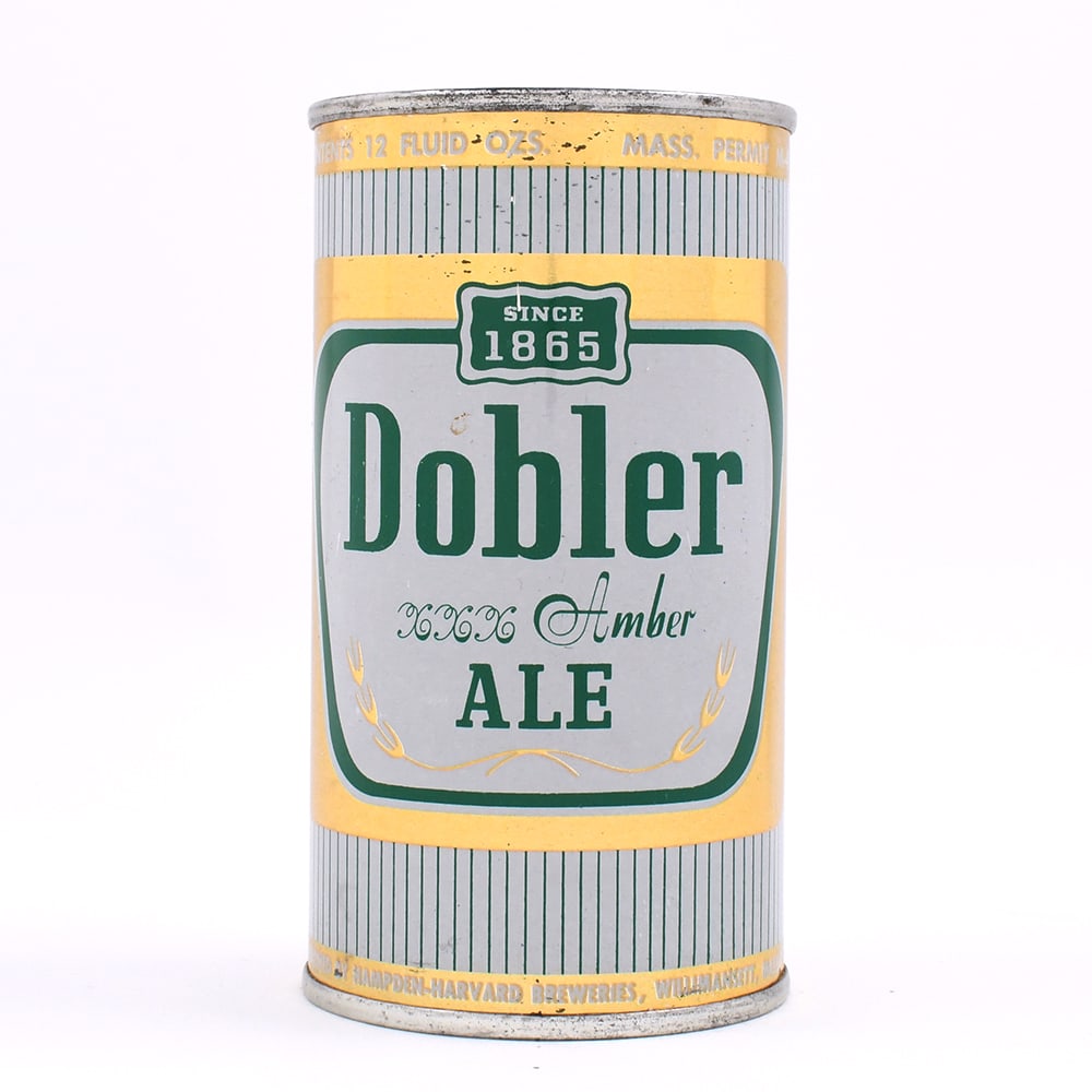 Dobler Amber Ale Flat Top METALLIC SHARP: Reference: USBC L54-4 Business Name: Hampden-Harvard Breweries, Willimansett, Massachusetts