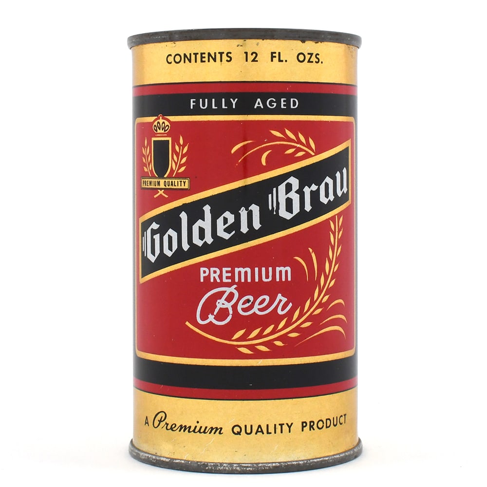 Golden Brau Beer Flat Top NO GB IN SHIELD 72-22 EXCEPTIONAL BOCK LID (1 of 6)