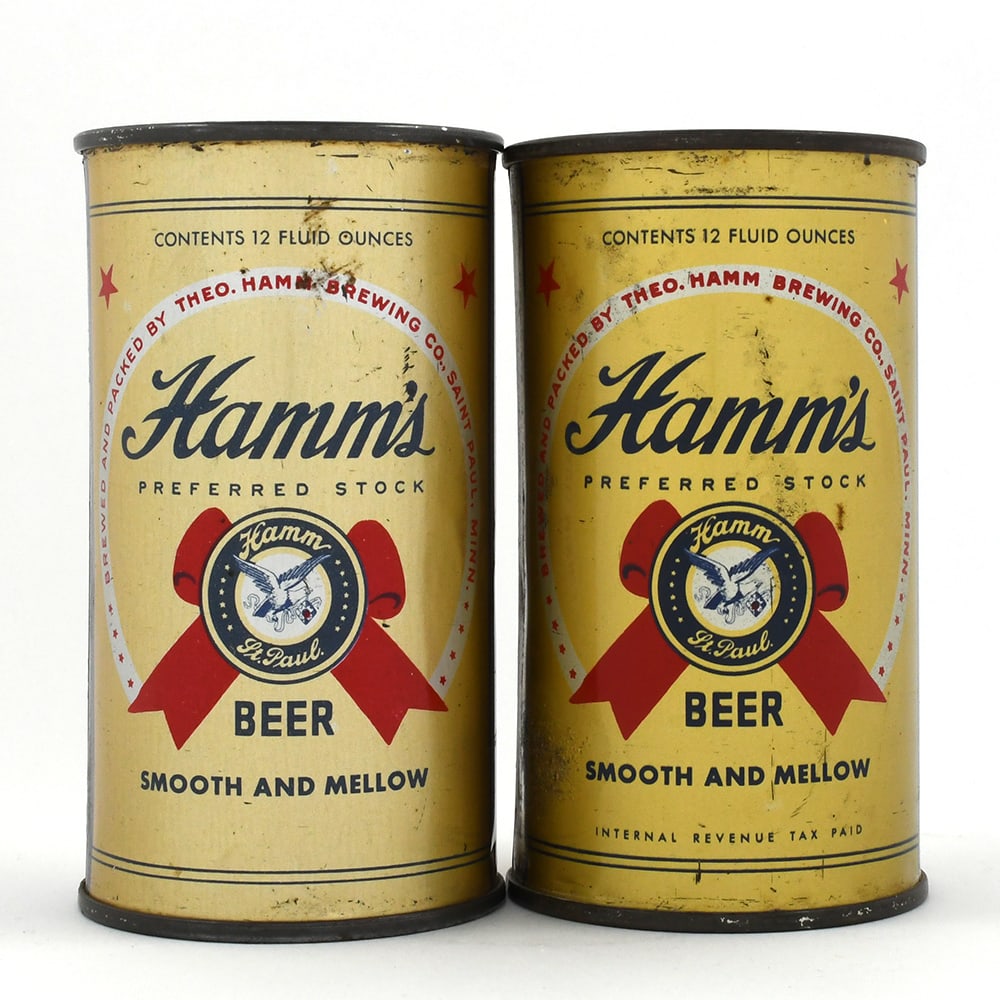 Hamms Preferred Stock Flat Tops Lot of 2 (1 of 6)