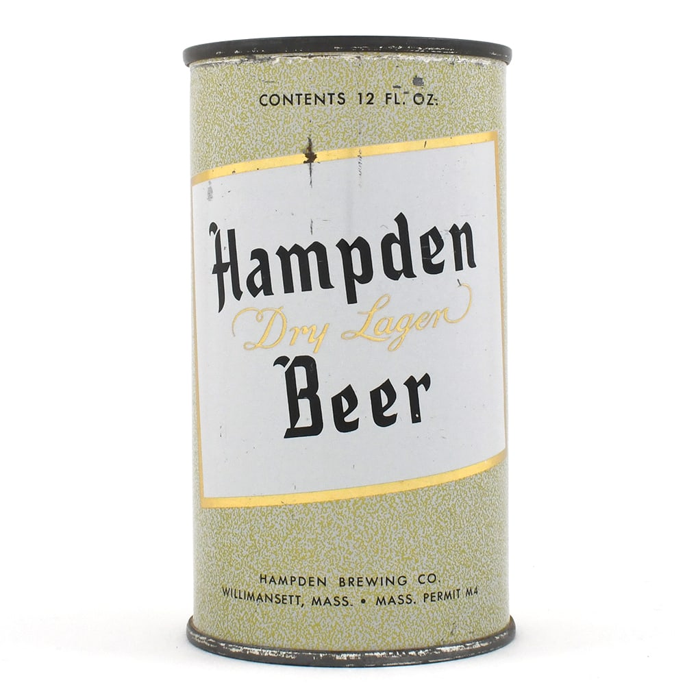 Hampden Dry Lager Beer Flat Top -RARE THIS CLEAN-: Brewer/Business Name: Hampden Brewing Co., Willimansett, Massachusetts Manufacturer/Plant: American Can Co. Date of manufacture: