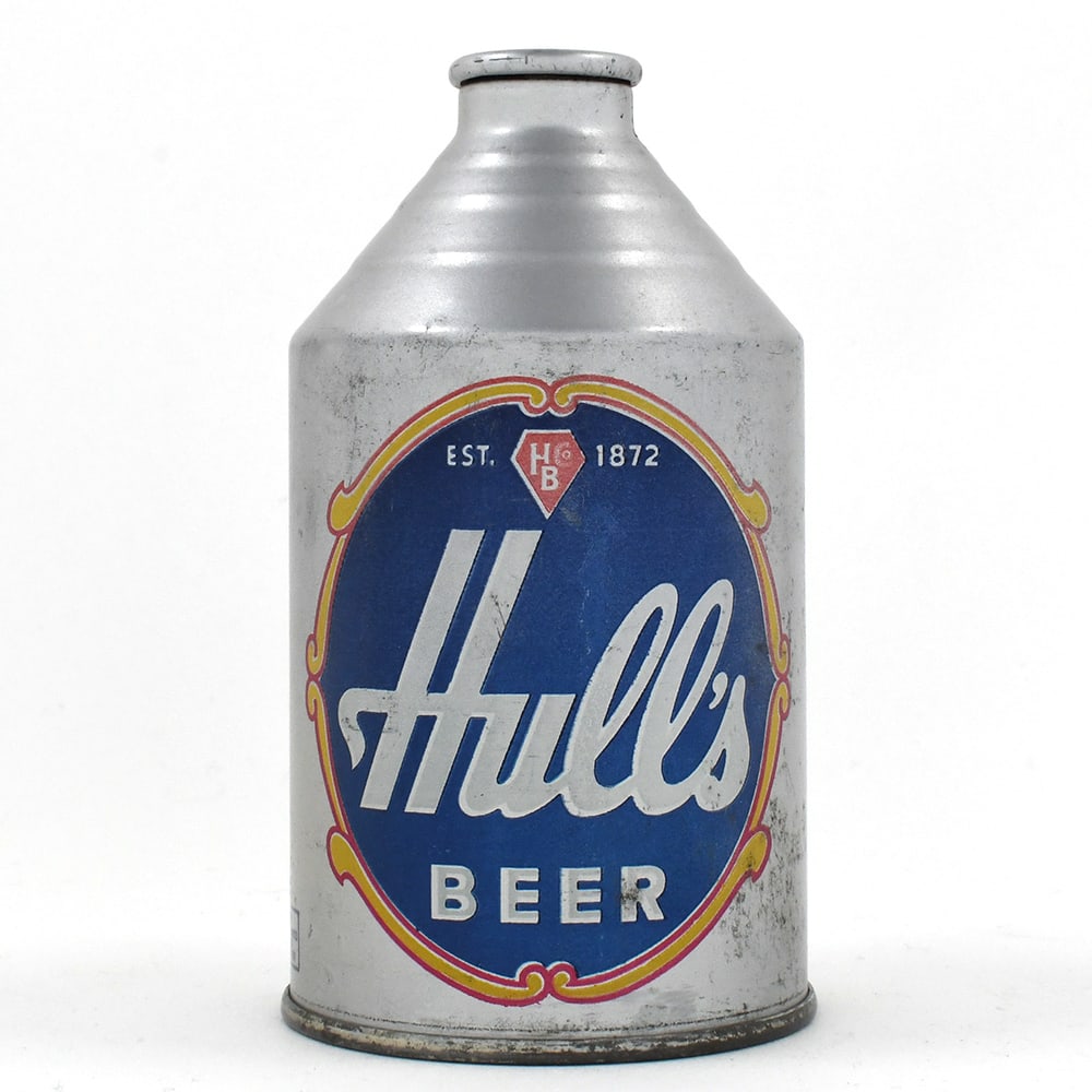 Hulls BEER Crowntainer 195-27 -OUTSTANDING SCARCE-: Brewer/Business Name: Hull Brewing Co., New Haven, Connecticut Manufacturer/Plant: Crown Date of manufacture: