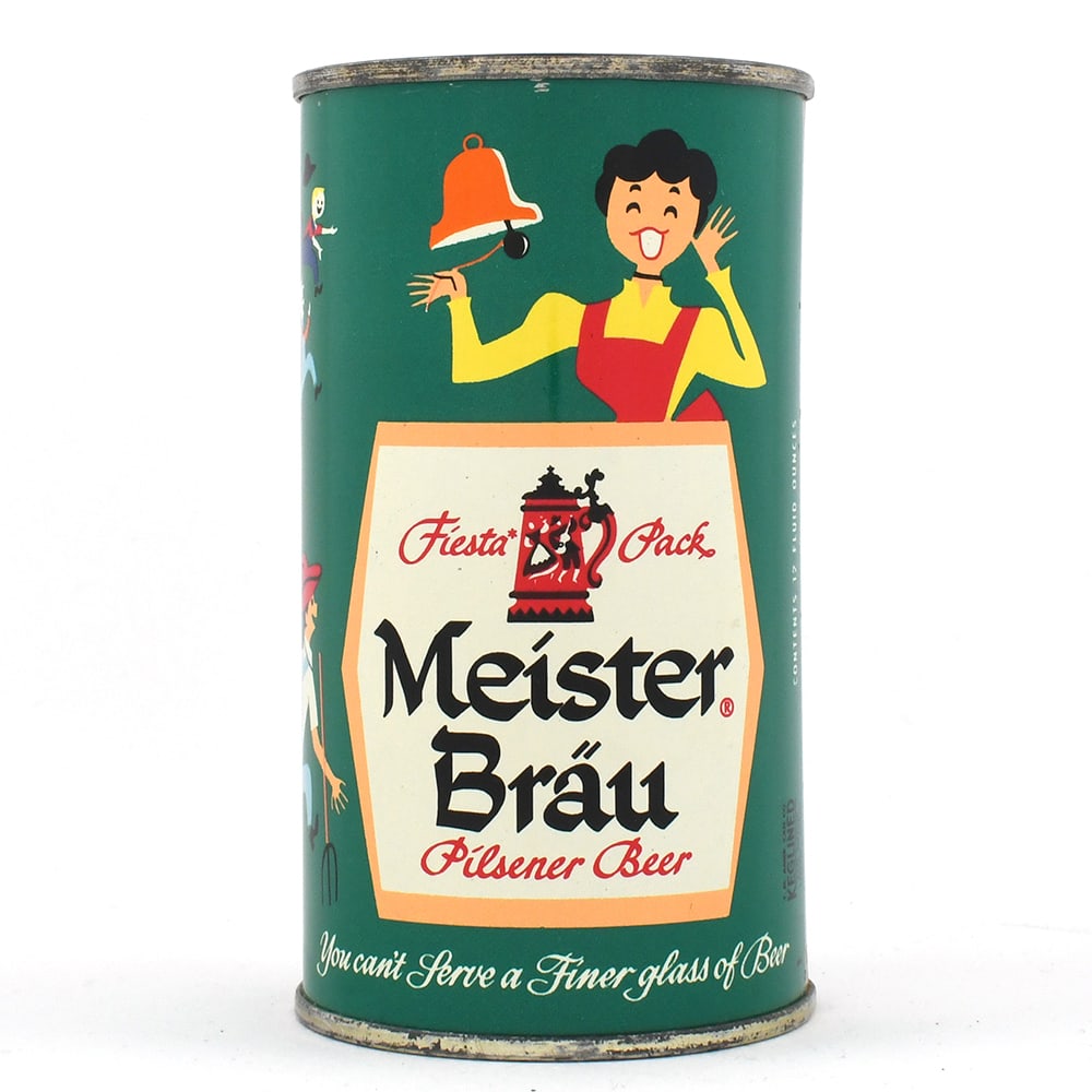 Meister Brau Fiesta Pack Set Flat Top 98-2: Brewer/Business Name: Peter Hand Brewery Co., Chicago, Illinois Manufacturer/Plant: American Can Co. Date of manufacture: