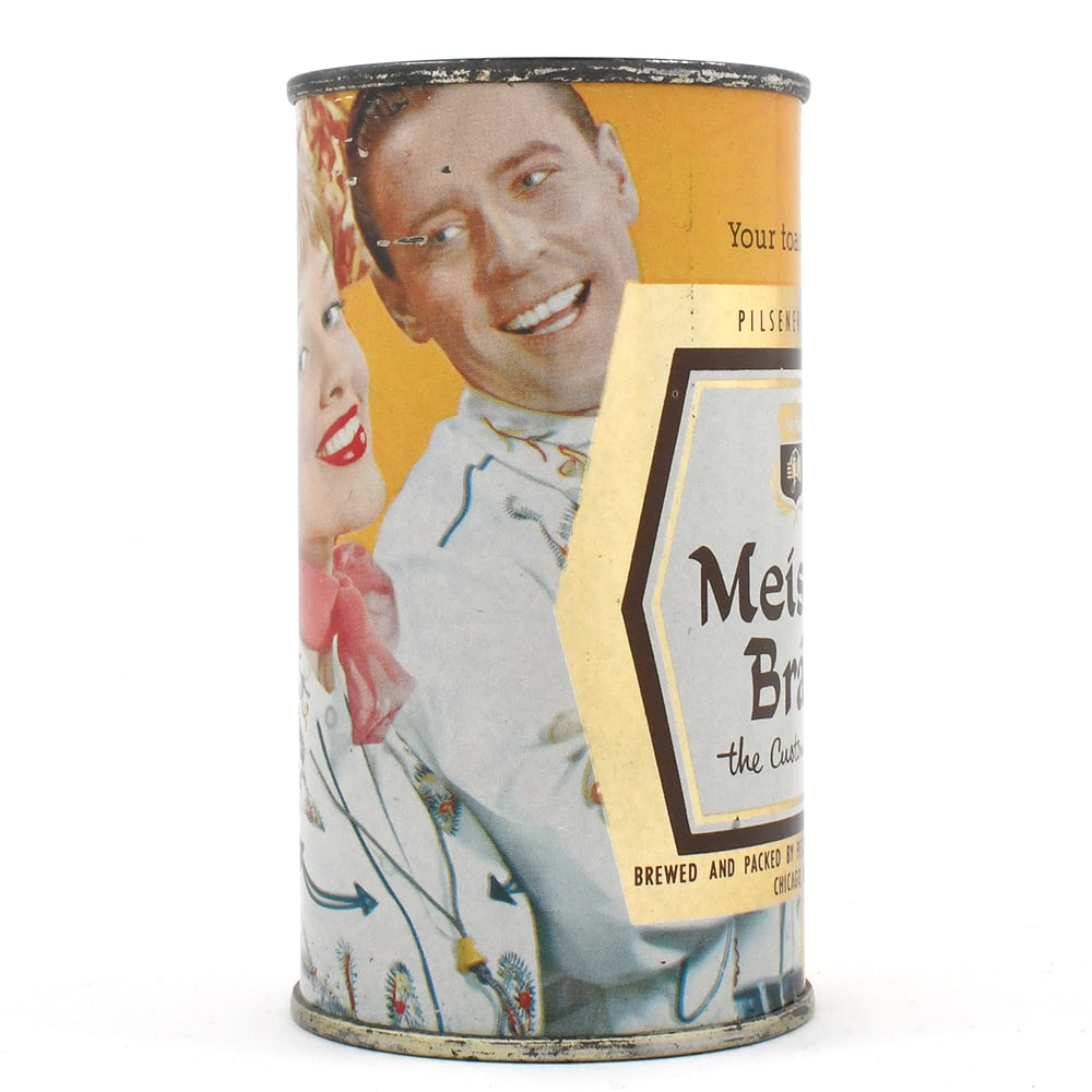 Meister Brau Happy Days Set Flat Top SQUARE DANCING 98-25: Brewer/Business Name: Peter Hand Brewery Co., Chicago, Illinois Manufacturer/Plant: Continental Can Co. Date of manufacture: