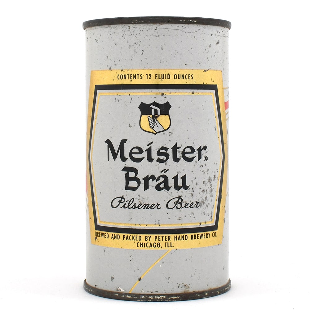 Meister Brau Set Flat Top 98-14: Brewer/Business Name: Peter Hand Brewery Co., Chicago, Illinois Manufacturer/Plant: American Can Co. Date of manufacture: