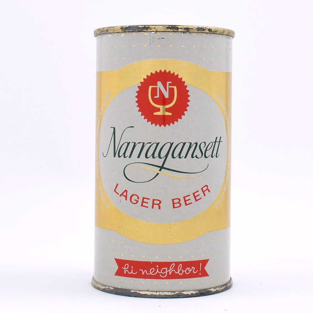 Narragansett Lager Beer Flat Top L101-29 METALLIC EXCEPTIONAL: Reference: USBC L101-29 Business Name: Narragansett Brewing Co., Cranston, Rhode Island Ma