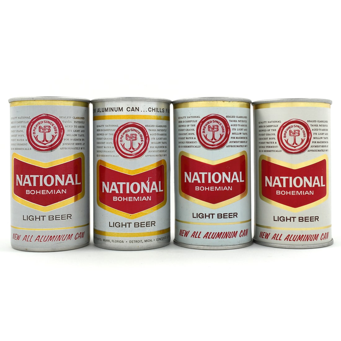 National Bohemian Beer Zip and Pull Tab Lot of 4 (1 of 6)