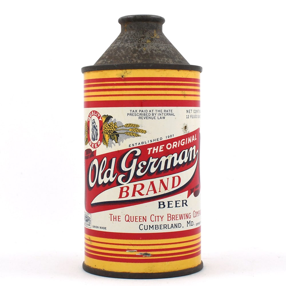 Old German Brand Beer Cone Top IRTP NO ALC 176-16 (1 of 6)