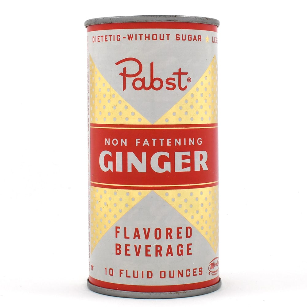Pabst Diet Ginger Flavored Beverage 10 Ounce Soda Flat Top MINTY (1 of 6)