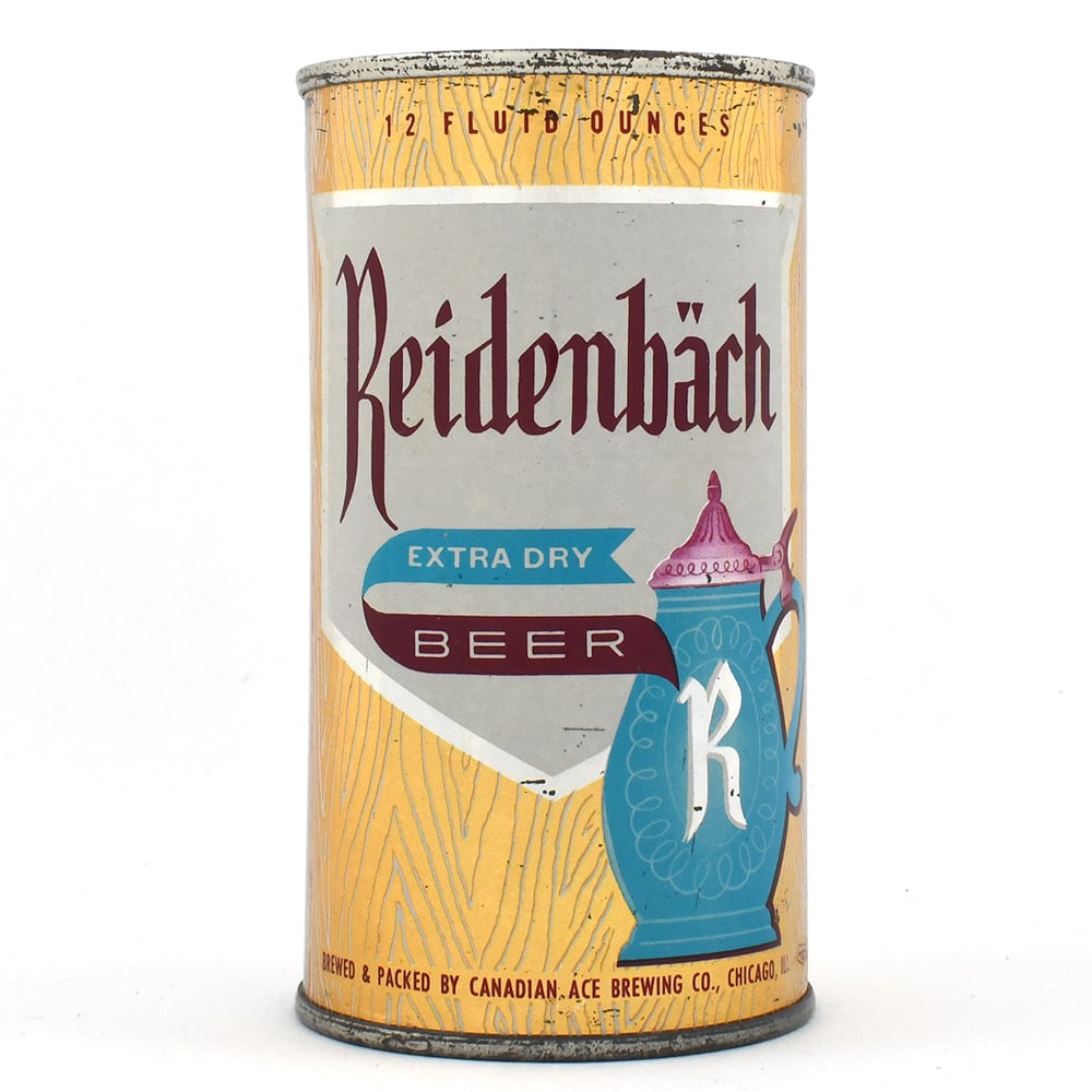 Reidenbach Extra Dry Beer Flat Top CANADIAN ACE 122-19: Brewer/Business Name: Canadian Ace Brewing Co., Chicago, Illinois Manufacturer/Plant: National Can Co. Date of manufacture: