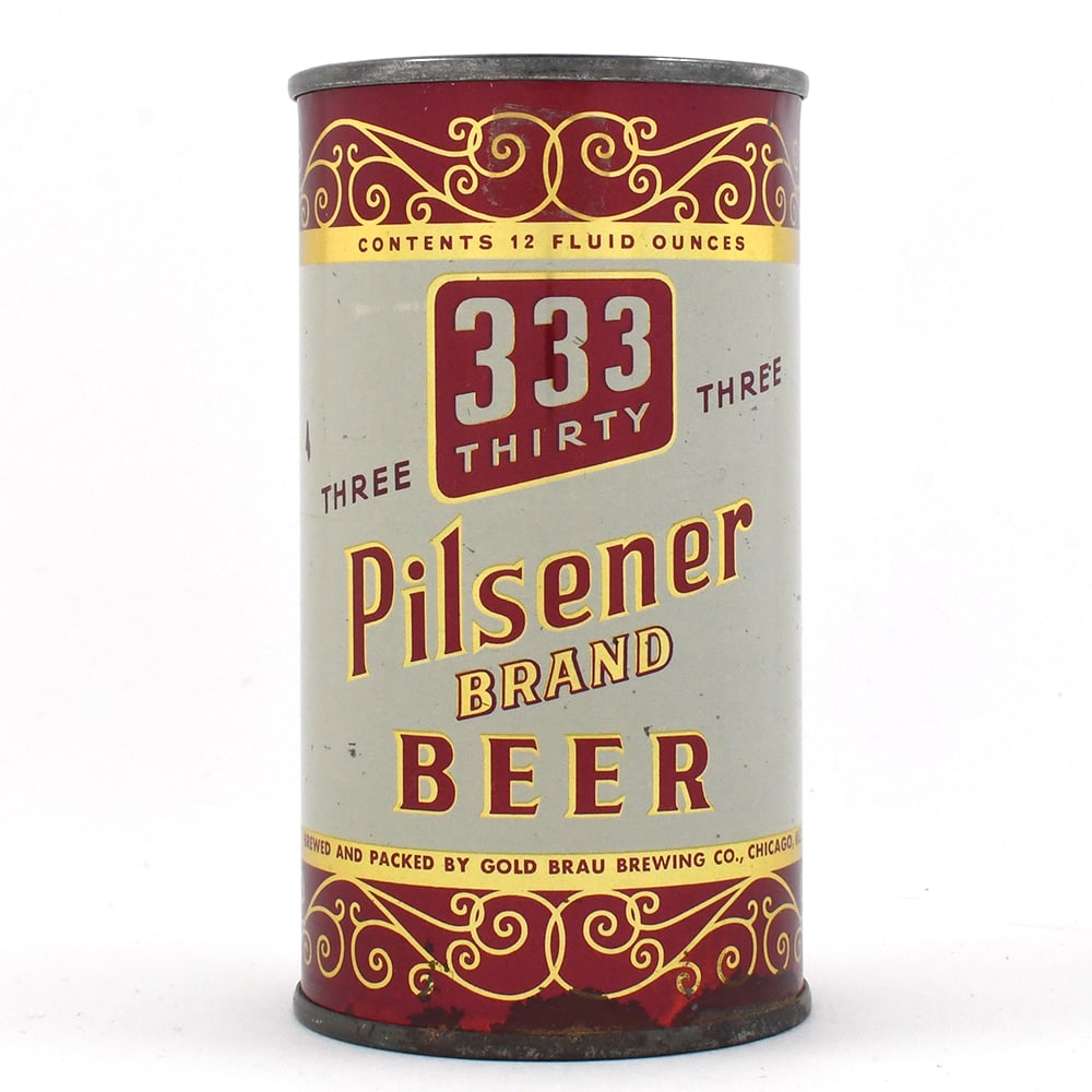 Three Thirty Three 333 Pilsener Brand Beer Flat Top 138-31 (1 of 6)
