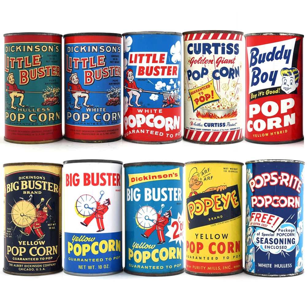 Popcorn Tins Lot of 10 Different POPEYE LITTLE BUSTER POPS-RITE (1 of 11)