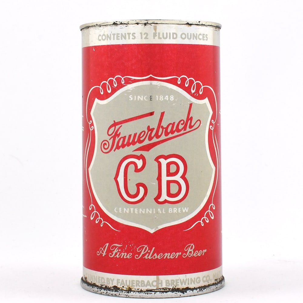Fauerbach Centennial Brew Drinking Cup Flat Top 62-25 SHARP: Brewer/Business Name: Fauerbach Brewing Co., Madison, Wisconsin Manufacturer/Plant: National Can Co.Date of manufacture: