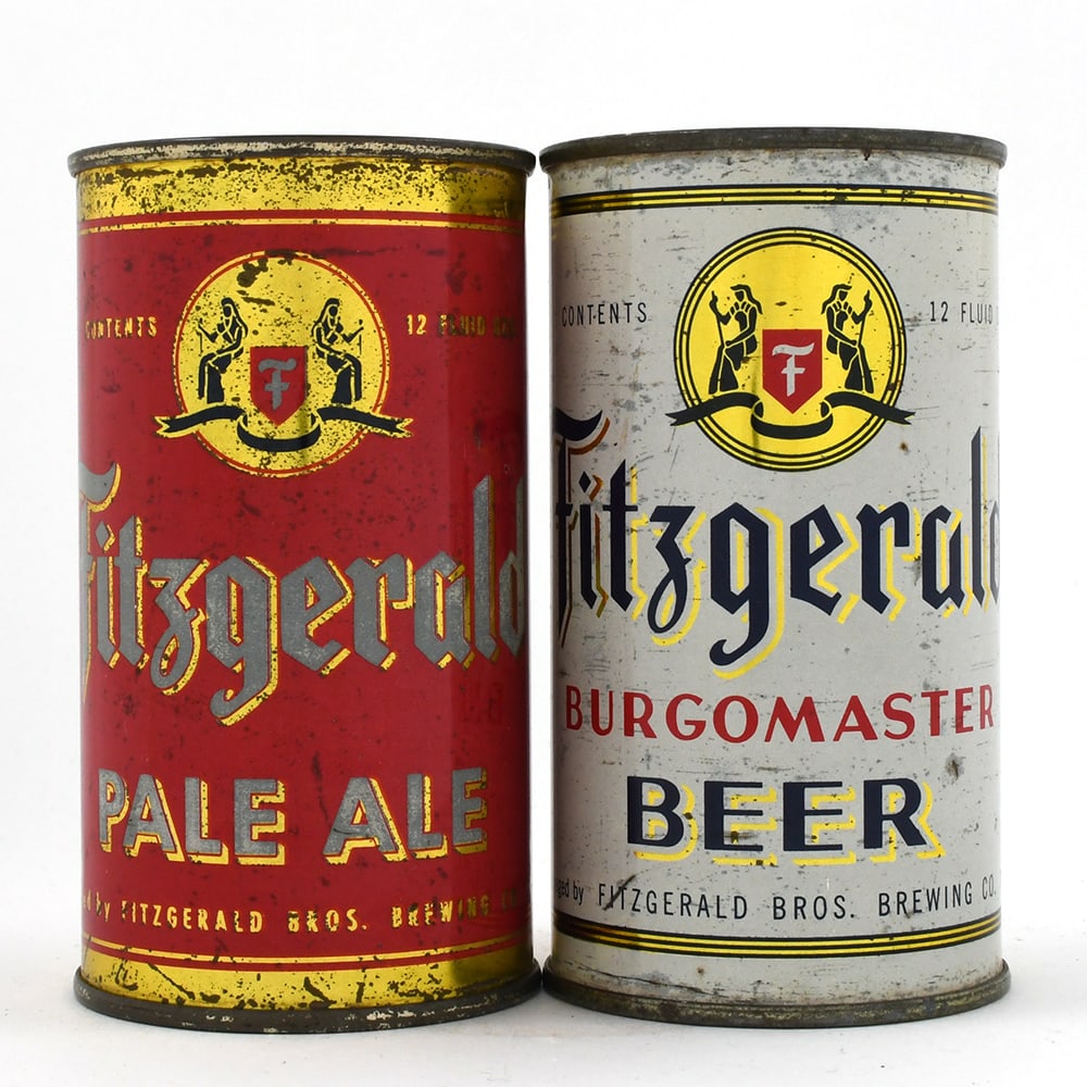 Fitzgerald Ale Beer Flat Top Pair Lot of 2: Brewer/Business Name: Fitzgerald Bros. Brewing Co., Troy, New York Manufacturer/Plant: American Can Co.Date of manufacture: