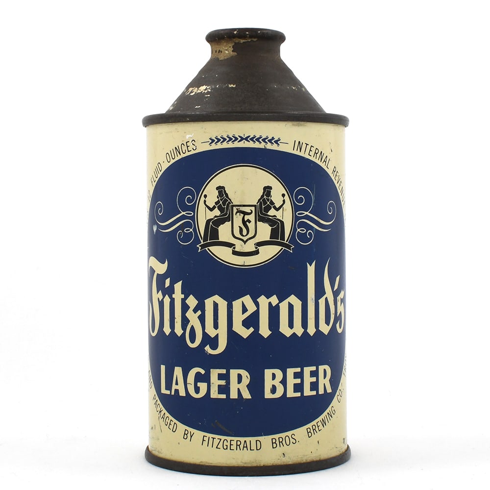 Fitzgeralds Lager Beer Cone Top DNCMT 4 PERCENT TOUGH 163-6 (1 of 6)