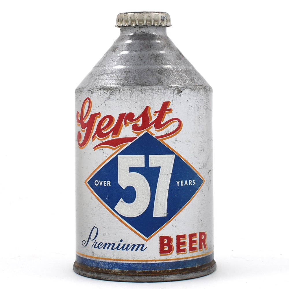 Gerst 57 Premium Beer Crowntainer 194-13: Brewer/Business Name: WM. Gerst Brewing Co., Nashville, Tennessee Manufacturer/Plant: CrownDate of manufacture: