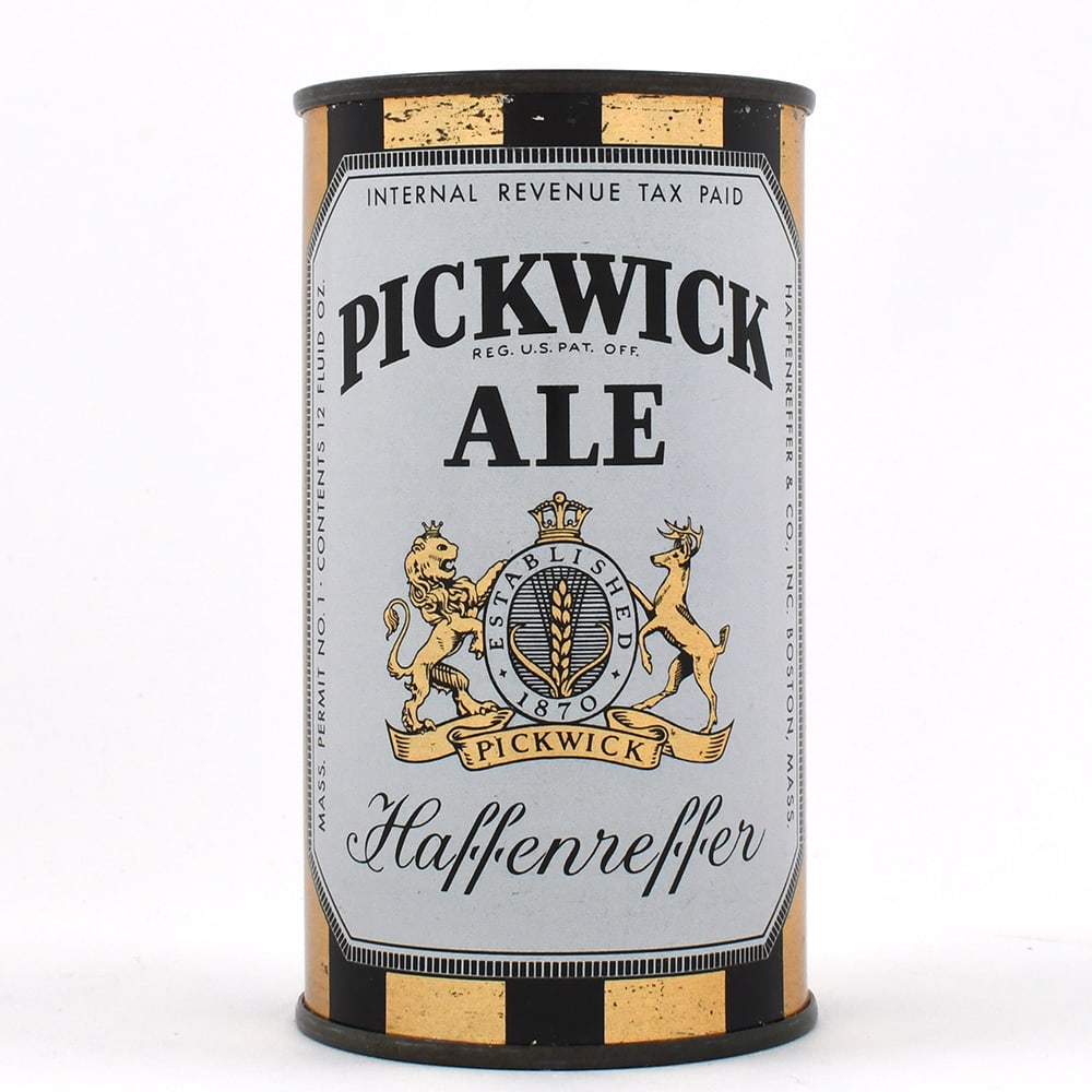 Haffenreffer Pickwick Ale IRTP EXCEPTIONAL BO 114-38: Brewer/Business Name: Haffenreffer And Co., Boston, Massachusetts Manufacturer/Plant: Continental Can Co.Date of manufacture: