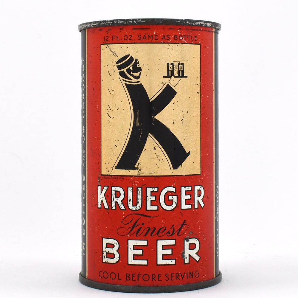 Krueger Finest Beer Instructional Flat Top IRTP 90-6 OI 480: Brewer/Business Name: G. Krueger Brewing Co., Newark, New Jersey Manufacturer/Plant: American Can Co.Date of manufacture: