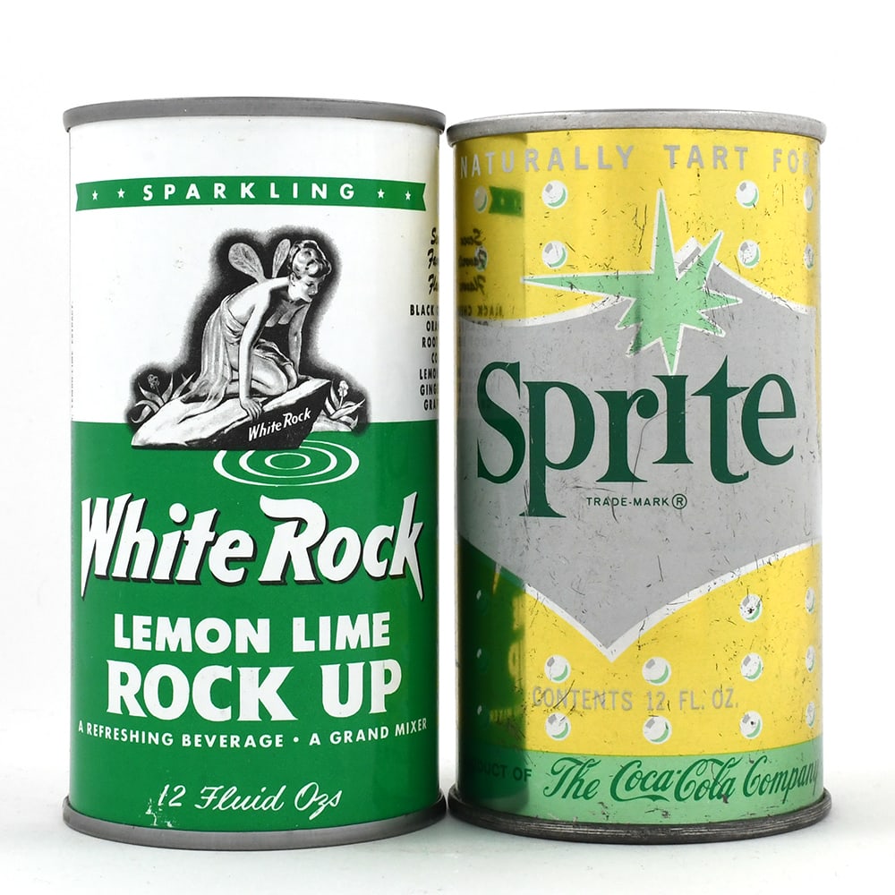 Lemon Lime Soda Pull Tabs Lot of 2 WHITE ROCK SPRITE: Brewer/Business Name: Multiple companies and locations, Multiple Manufacturer/Plant: Continental Can Co.Date of manufacture:
