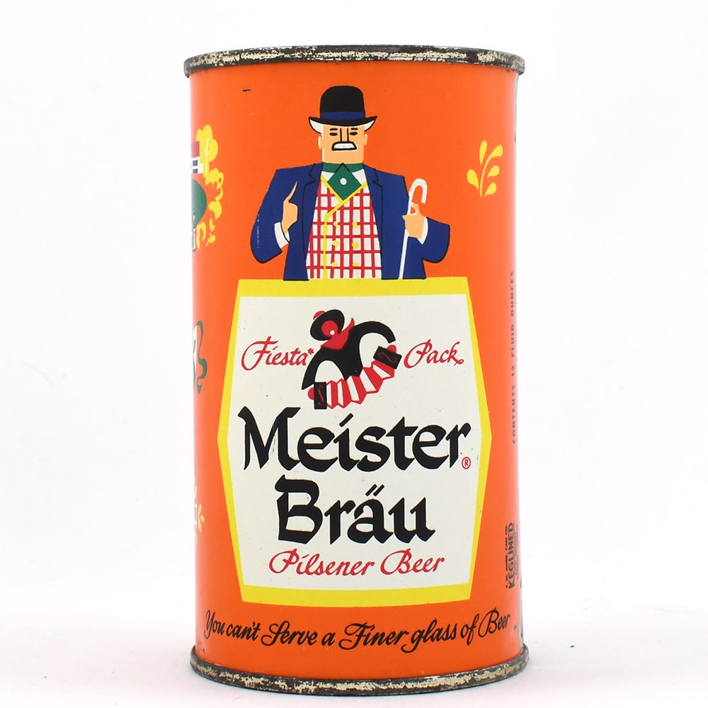Meister Brau Fiesta Pack Set Flat Top 97-38 OUTSTANDING: Brewer/Business Name: Peter Hand Brewery Co., Chicago, Illinois Manufacturer/Plant: American Can Co.Date of manufacture: