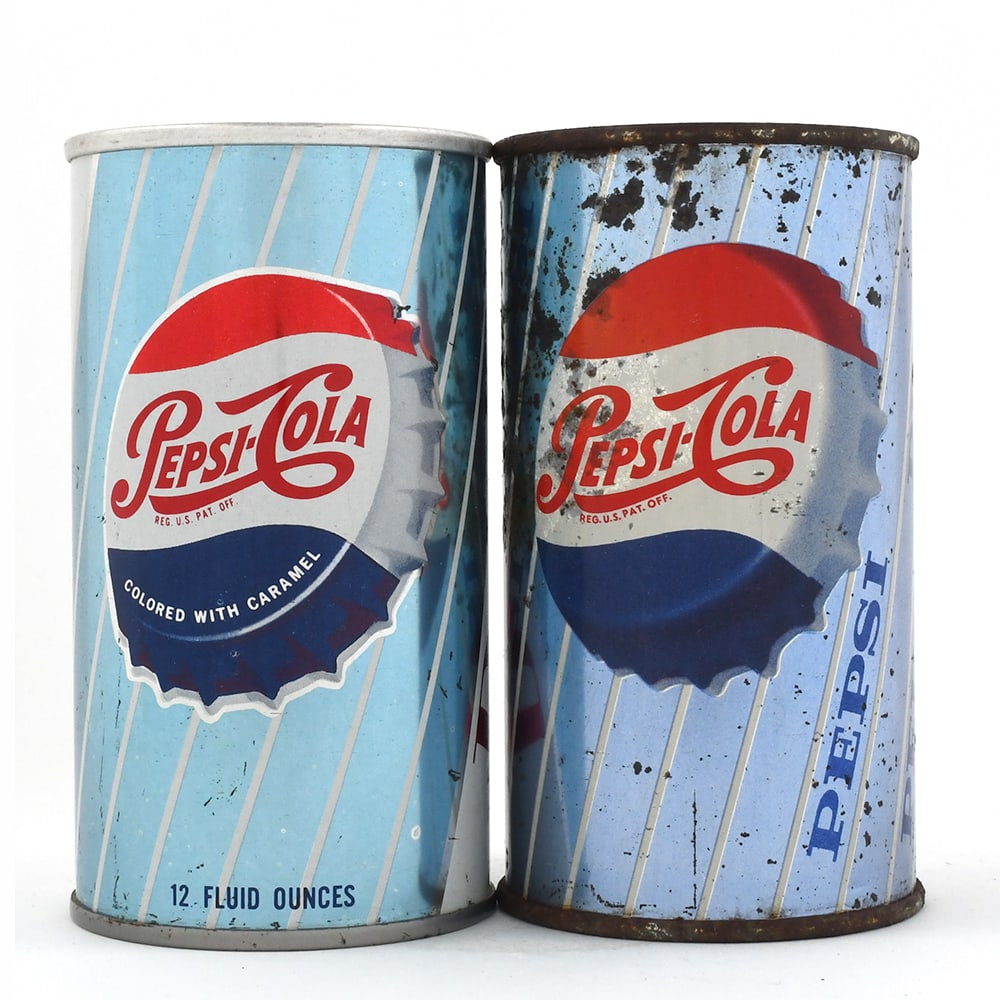 Pepsi Cola Pull Tabs Lot of 2 VANITY LID: Brewer/Business Name: Kolmar Products Corp., Kenosha, Wisconsin Manufacturer/Plant: Continental Can Co.Date of manufacture: