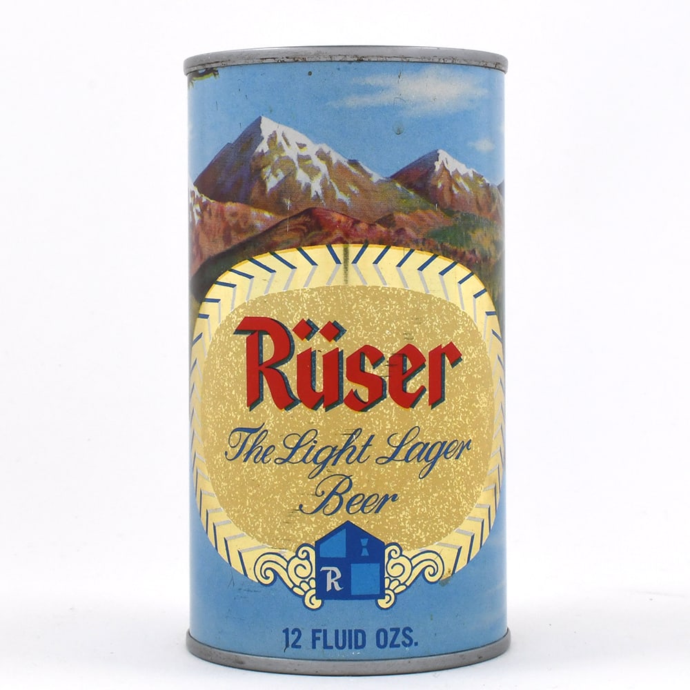 Ruser Light Lager Beer Flat Top GRACE BROS 127-5 EXCELLENT (1 of 6)