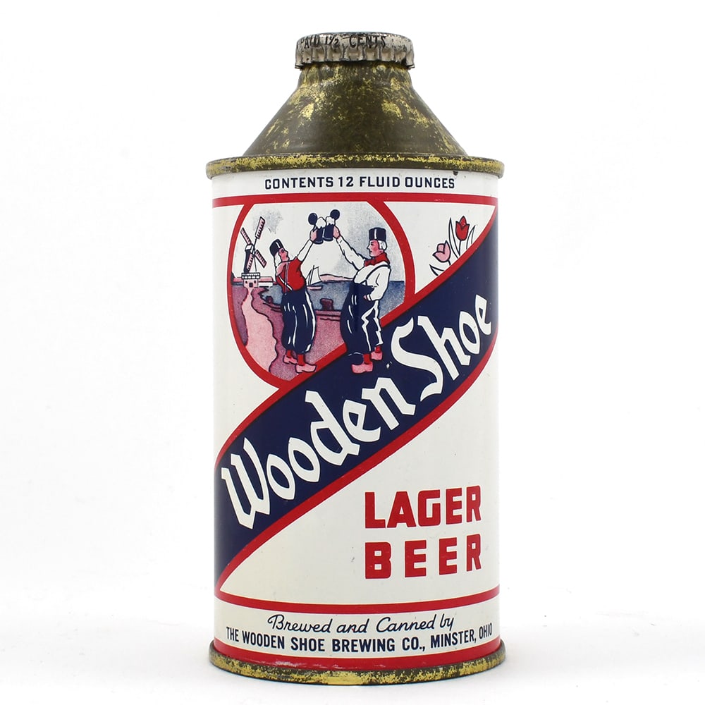 Wooden Shoe Lager Beer Cone Top ACTUAL 189-18 MINTY (1 of 6)