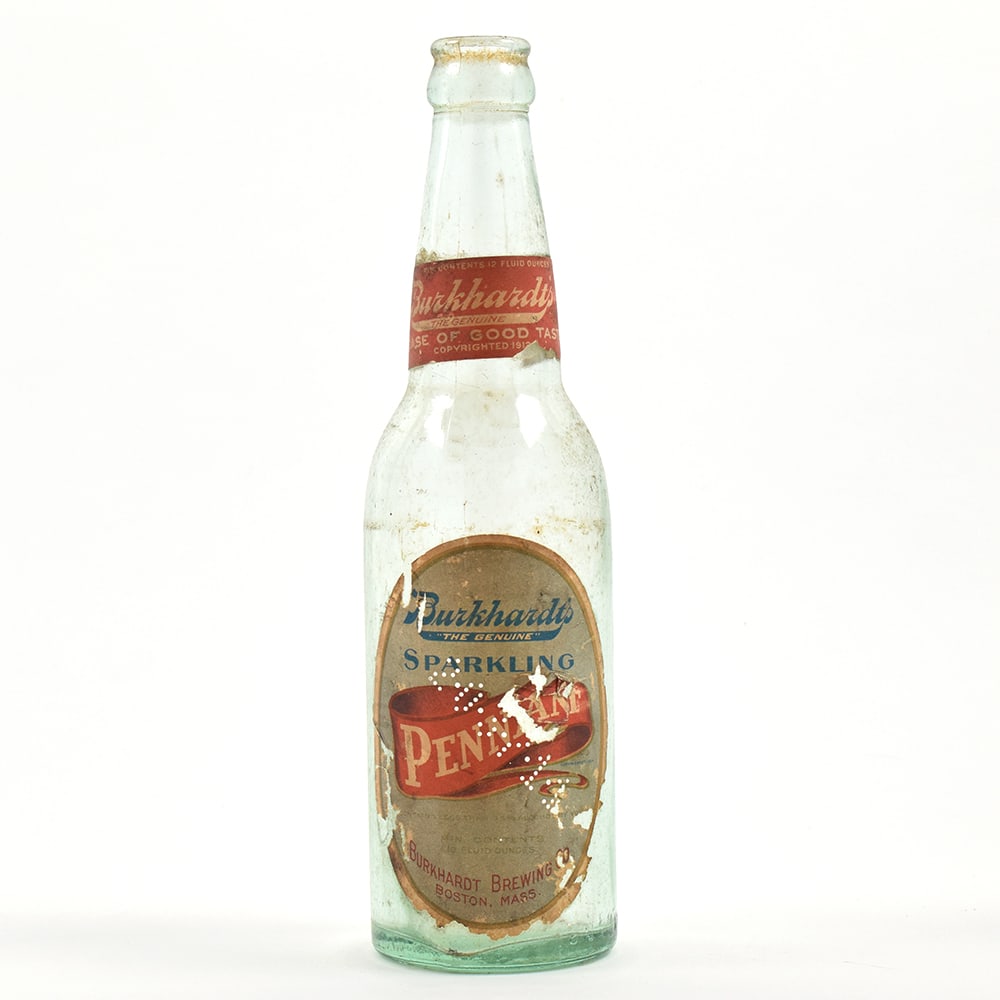Burkhardts PENNANT Pre-Prohibition Bottle RED SOX BRAVES RARE: Brewer/Business Name: Burkhardt Brewing Co., Boston, Massachusetts Manufacturer/Plant: UnknownDate of manufacture: