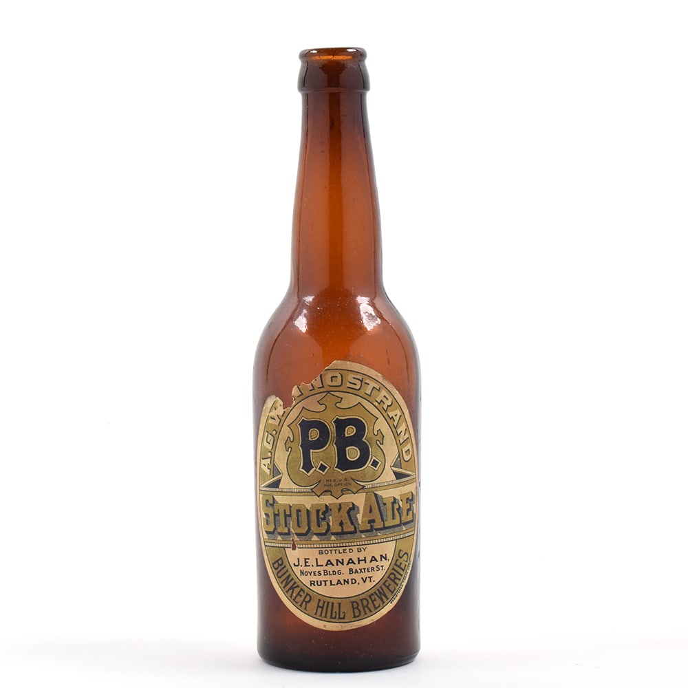 Van Nostrand STOCK ALE Pre-Prohibition Bottle PB: Brewer/Business Name: Van Nostrand Bunker Hill Breweries, Boston, Massachusetts Manufacturer/Plant: UnknownDate of manufacture: