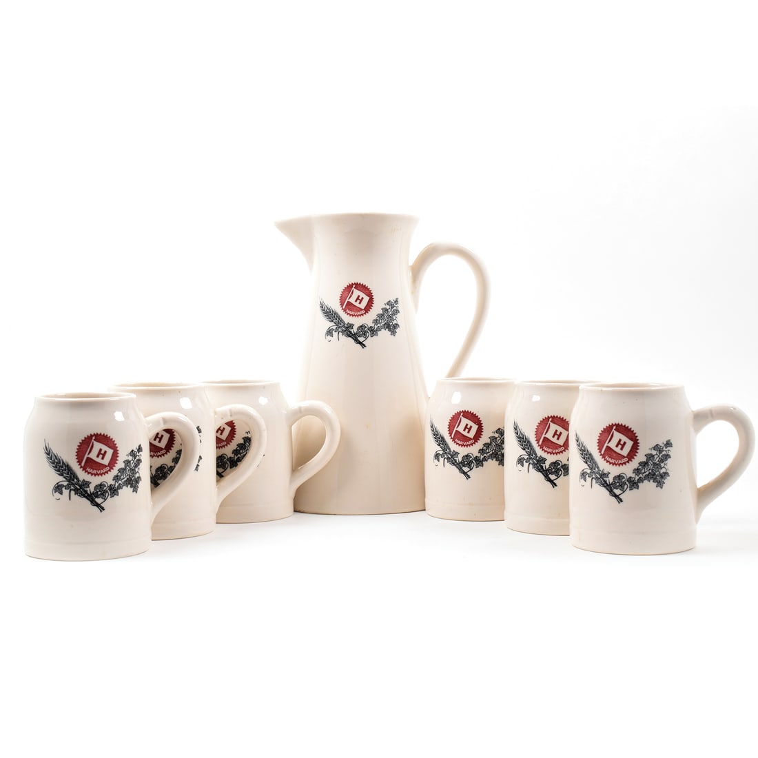 Harvard Brewing Christmas 1938 Pitcher And Mugs COMPLETE SET EXCEPTIONAL (1 of 18)
