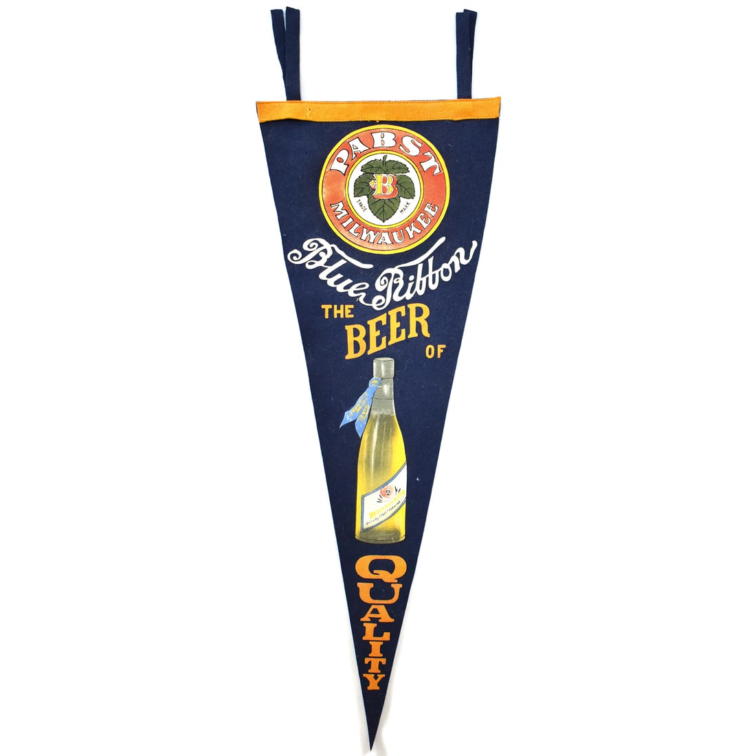 Pabst Blue Ribbon Pre-Prohibition Felt Pennant BEER OF QUALITY (1 of 5)