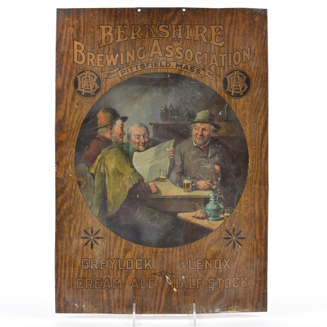 Berkshire Brewing Greylock Lenox Cream Ale Half Stock Old Friends TOC Pre-Pro Sign RARE: Brewer/Business Name: Berkshire Brewing Assoc., Pittsfield, Massachusetts Manufacturer/Plant: See comments/descriptionDate of manufacture: